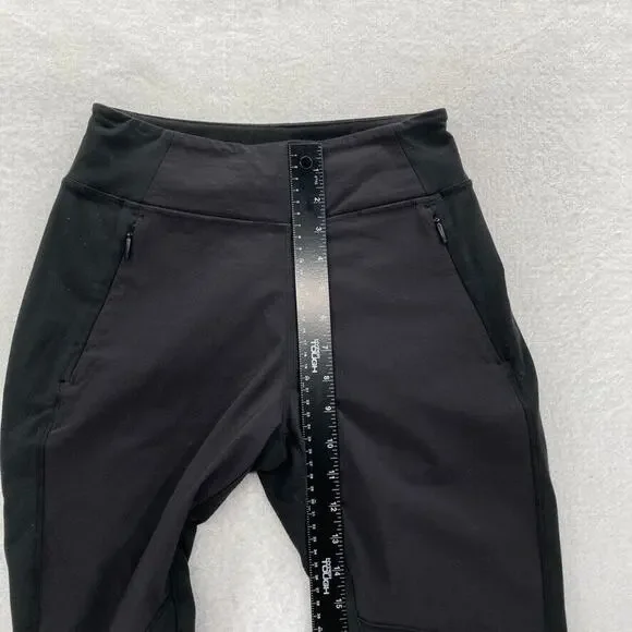 Athleta Highline Hybrid Summiter Pants Women's 2 Black Stretch Fabric Skinny Leg - Picture 9 of 13